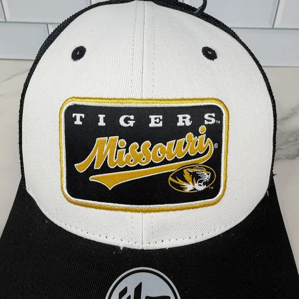 Missouri Tigers Hat Cap Snap Back Youth Black White NCAA Trucker Mesh 47 Kids